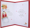 Traditional Heart and Verse Design Girlfriend Boxed Christmas Card