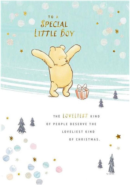 Disney Winnie The Pooh Little Boy Christmas Card