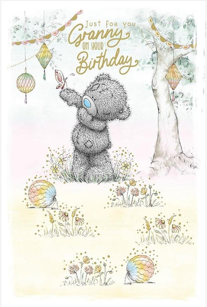 Bear And Butterfly Granny Birthday Card