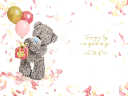 Bear With Balloons 'Special Niece' Birthday Card 