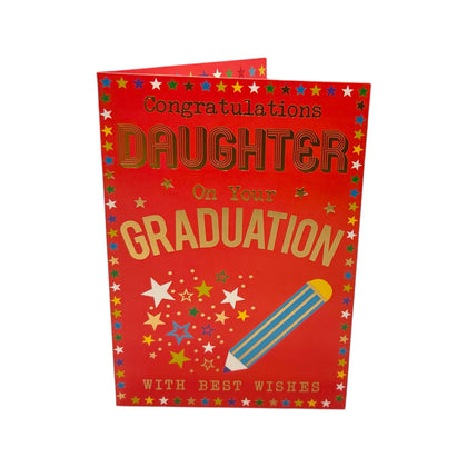 Daughter On Your Graduation Multi Stars Design Congratulations Card