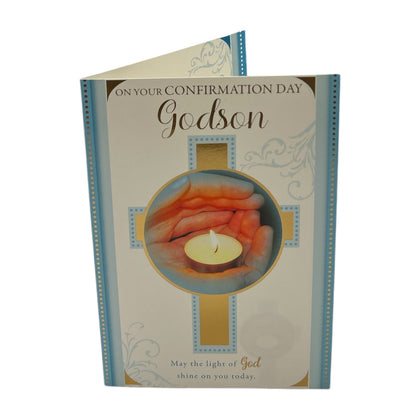 For Godson On Your Confirmation Light Of God Design Religious Greeting Card