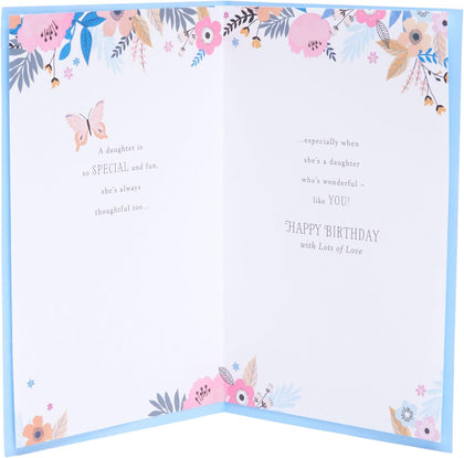 Floral Loving Design Daughter Birthday Card