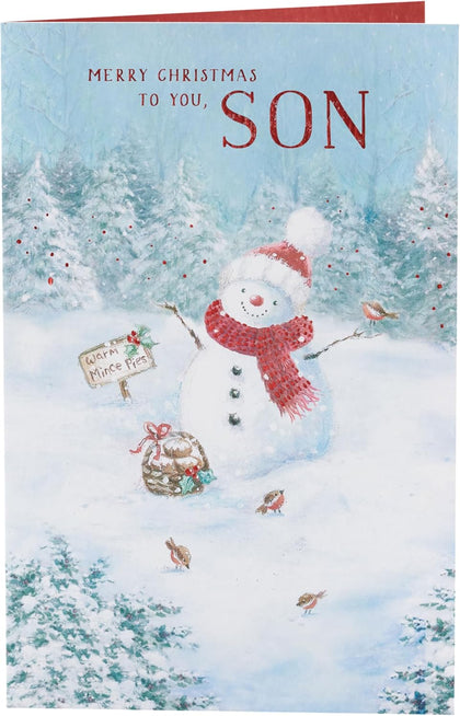 Snowman Design Son Christmas Card