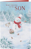 Snowman Design Son Christmas Card