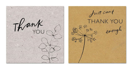 Thank You Pack of 10 2 Designs Blank Cards