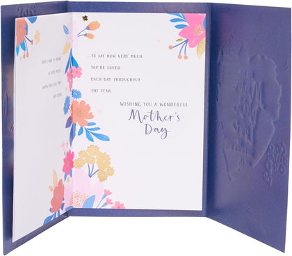 Gold & Floral Design Mother's Day Card