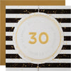 Stylish Striped Pattern Design 30th Birthday Card