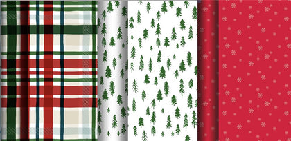 Single 3m Christmas Tatan Tree Design Gift Wrap Roll