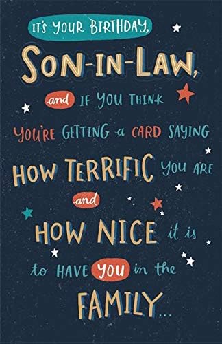 Contemporary Attractive Foil Finish Son-in-Law Birthday Card