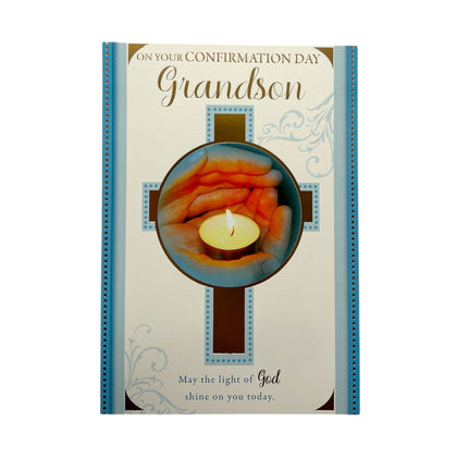 For Grandson On Your Confirmation Light Of God Design Religious Greeting Card