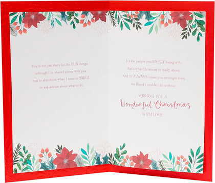  Friend Christmas Thank You Card With Nice Verse (pack of 2)