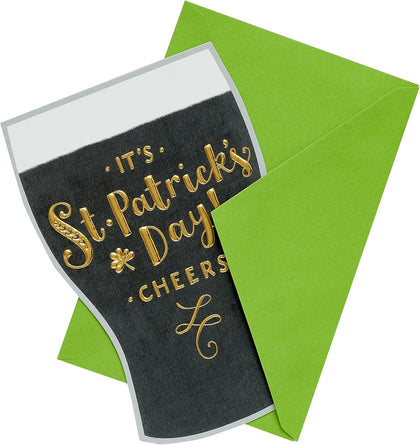 Guinness Shaped Design It's St Patrick's Day! Quality Greetings Card