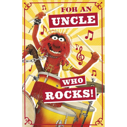 Disney The Muppets Animal & Drums Design Uncle Birthday Card