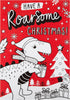 Fun Crayola Dinosaur Roarsome Colour In Design with Fold Out Banner Kids Christmas Card