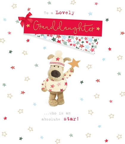 Boofle To A Lovely Granddaughter Christmas Card