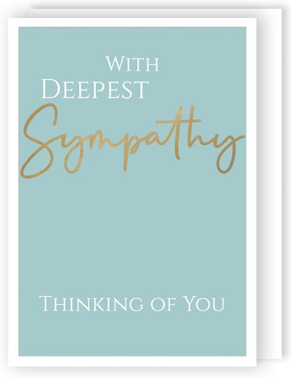 With Deepest Sympathy Thinking Of You Simple Sympathy Card