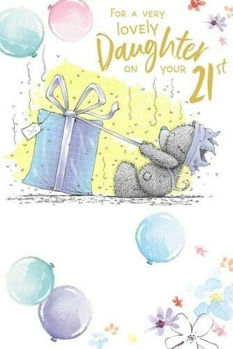 Bear Pulling Gift Daughter 21st Birthday Card