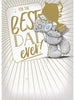 Bear With Trophy Design Best Dad Ever Father's Day Card