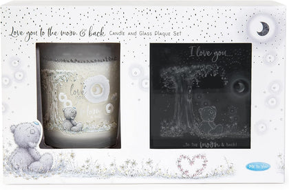 'Love You to The Moon and Back' Candle and Wall Plaque Gift Set Official Collection