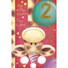 Giraffe In Party Hat 2nd Birthday Girl Card