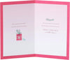 Pink Stockings Design Daughter Christmas Card