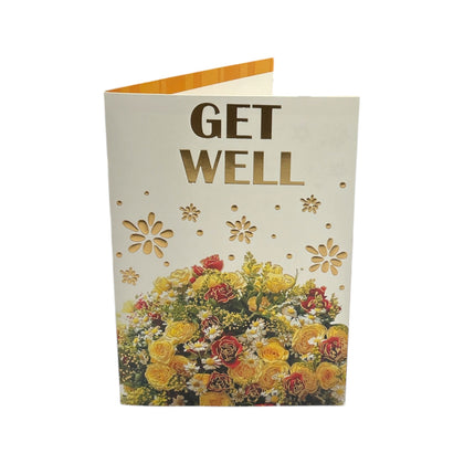 Get Well Soon Bouquet of Flowers Design Card