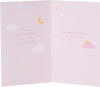 Pink Cloud Design New Baby Girl Congratulations Card