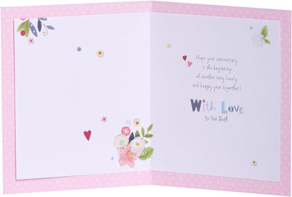 Love Birds Design Anniversary Card