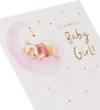 Pink Moon Design Winnie The Pooh New Baby Girl Congratulations Card