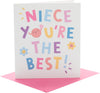 You're the Best Lettering Design Niece Birthday Card