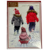 Pack of 6 Children In The Snow Design Christmas Cards