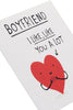 Cute Smiley Heart Design Boyfriend Valentine's Day Card