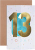 Die Cut 3D Design 13th Birthday Card