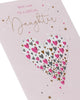 Foil Mini Hearts Design Daughter Birthday Card