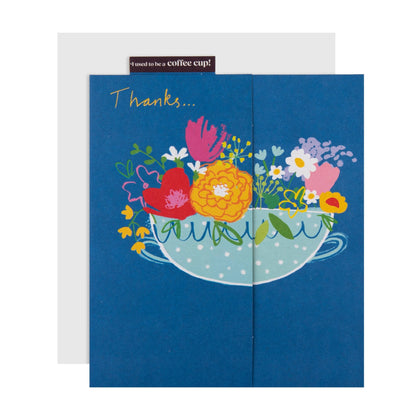 Bowl of Flowers Design Thank You Card