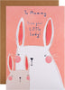 Cute Illustrated Bunny Design For Mummy From Daughter Mothers Day Card