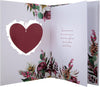 Traditional Heart and Wreath Design Boxed Christmas Card for Fiancée