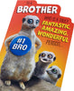 Meerkats Design Brother Birthday Card With Badge