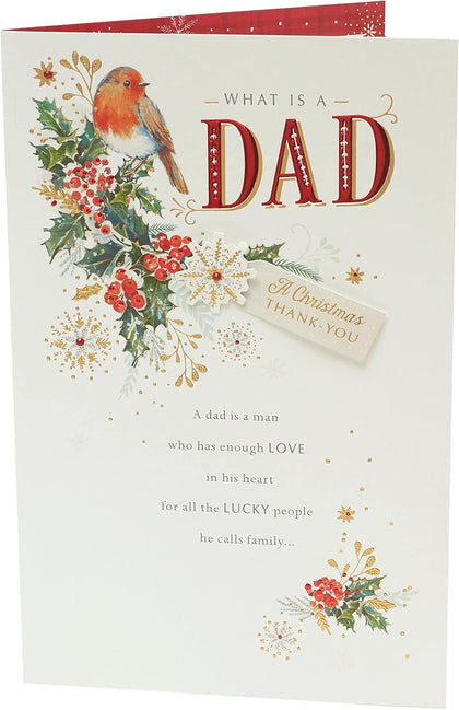 Sentimental Lovely Verse Dad Christmas Card 