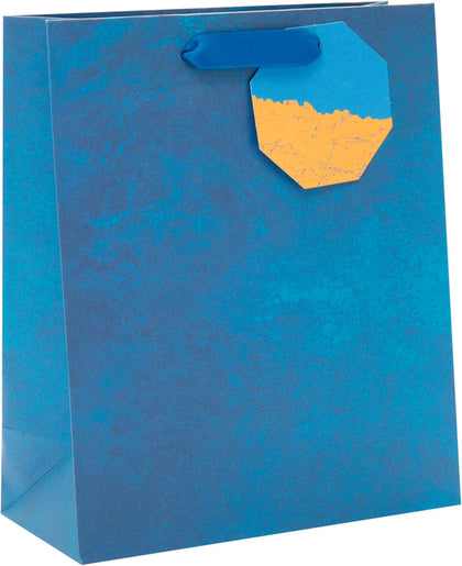 Blue Design Medium Gift Bag for Birthdays, Valentine's Day & Other Events