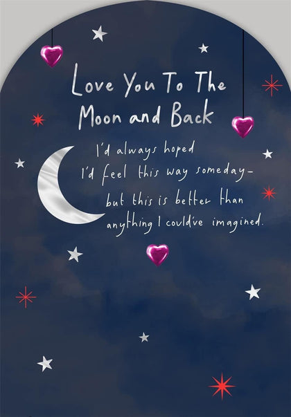 Love You to The Moon and Back Valentine's Day Card