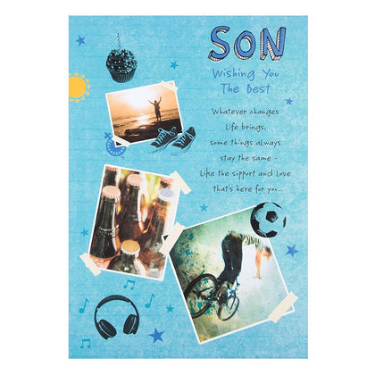 Son Birthday Card 'Wishing The Best'