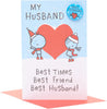 Cute Benny Best Husband Christmas Card with Badge