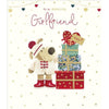 Boofle with Gifts Girlfriend Christmas Card