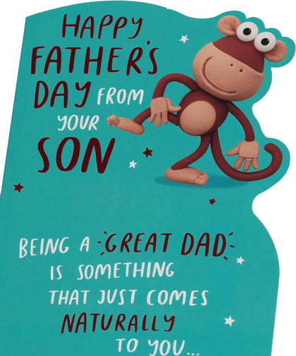 Funny Monkey Design from Your Son Father's Day Card