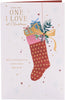 For the One I Love Stocking Design Christmas Card