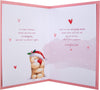 Cute Forever Friends Bear in Wreath Design Boxed Christmas Card for Mum