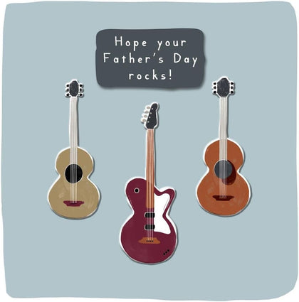 Guitar Rock Father's Day Card