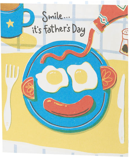 Funny Breakfast Design Father's Day Card